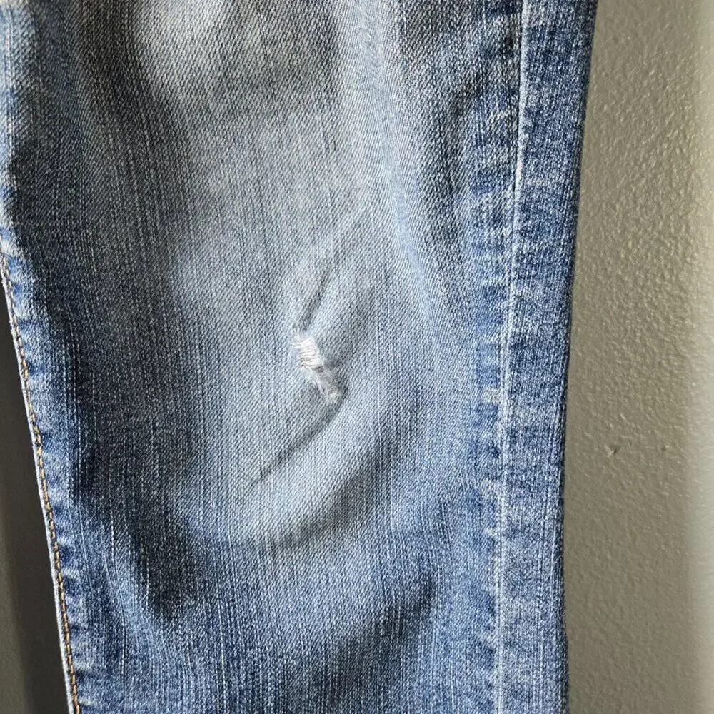Levis Denizen Modern Skinny Distressed Faded Denim 5 Pocket Jeans Women's Size 2